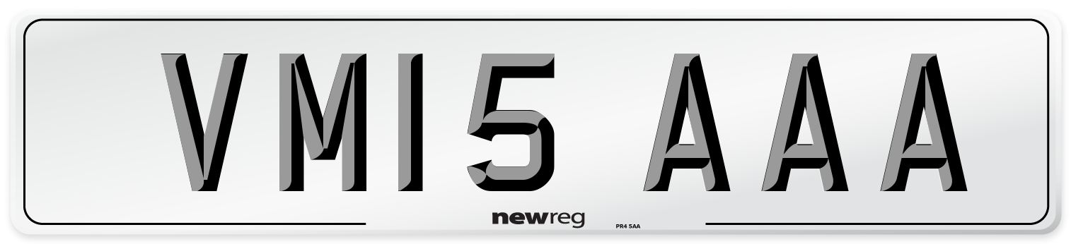 VM15 AAA Number Plate from New Reg